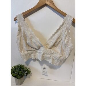 Aerie Lace Bra in White Ivory Size XL Bralette Festival Fairy Brand New W/Tag